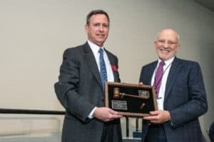 Dr. Bartlett and Dr. Giuliano with gavel at SSO 2019