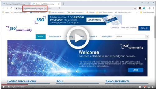 Screenshot of my SSO Community tutorial video